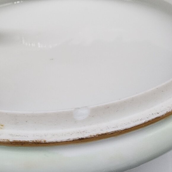 Antique Victorian Porcelain Trinket Box With Gold Gilt & Floral Design - Picture 8 of 12